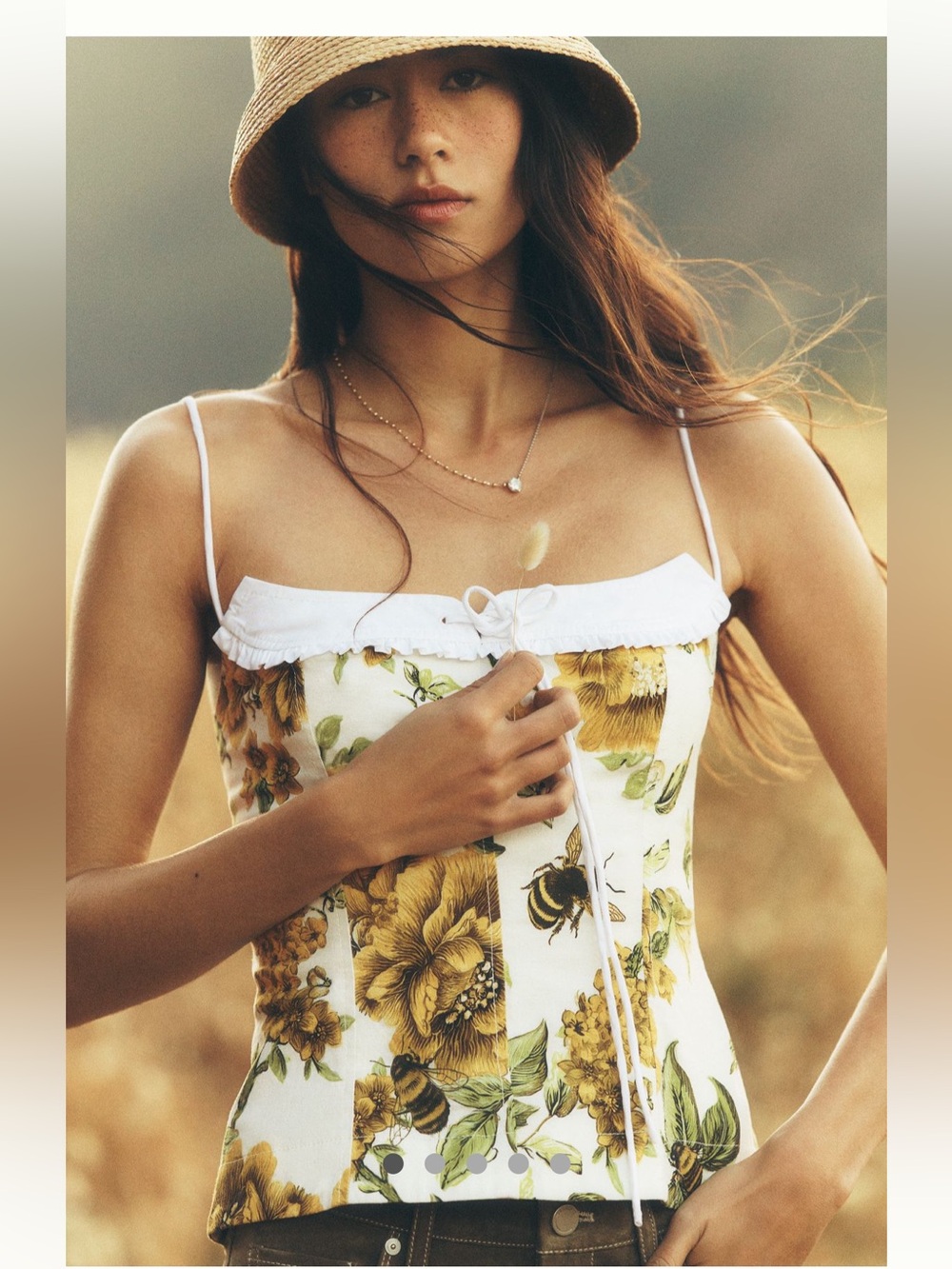 Anthropologie Maeve Pollinator Corset Top New without tags